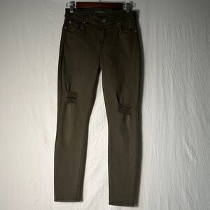 7 For All Mankind Olive Skinny Jeans